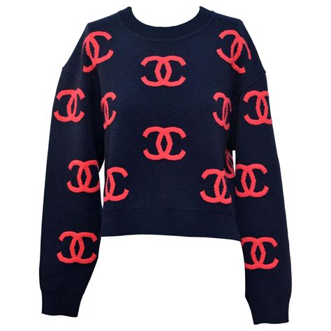 chanel sweater cheap|authentic chanel logo sweater.